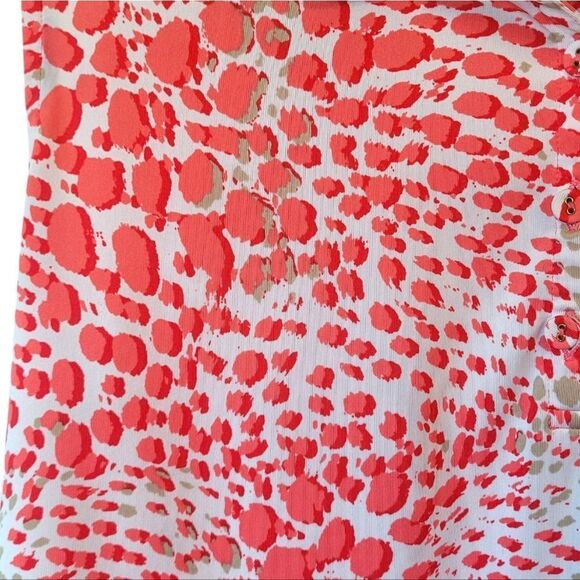 EP PRO Tour Tech Women's Coral Animal Print Golf Polo Tank Size XL - Picture 5 of 5